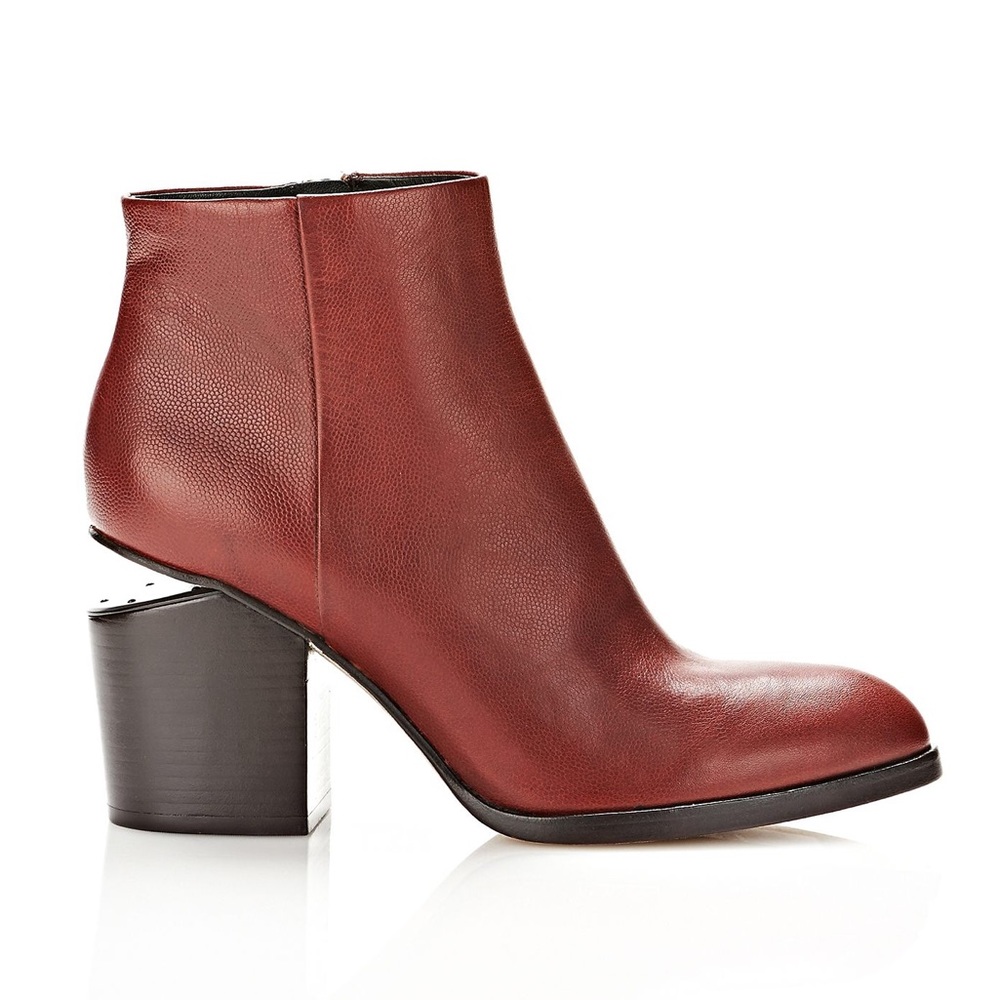 Alexander Wang Gabi dark red leather bootie 39 8.5 - Picture 1 of 8